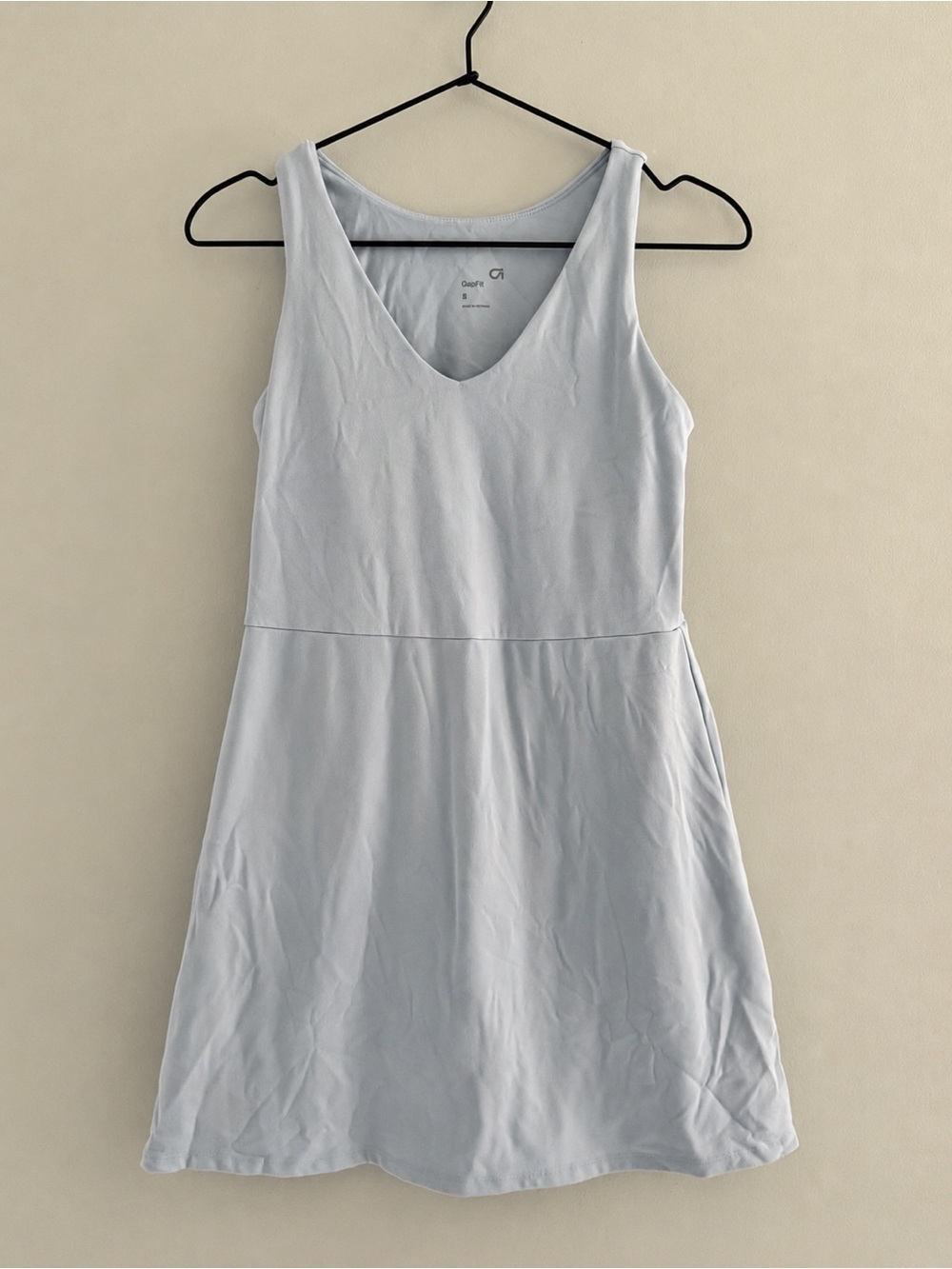 GapFit Active Tank Dress Size S Light Blue Built In Shorts